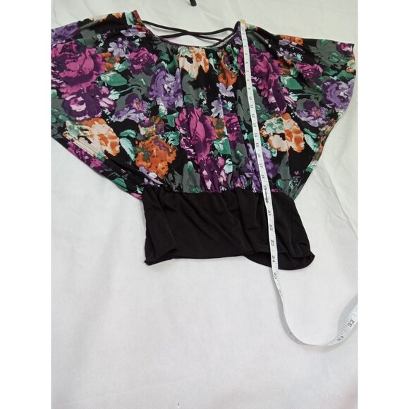 Candies Multicolor Floral Womens Medium Blouse - Picture 6 of 7
